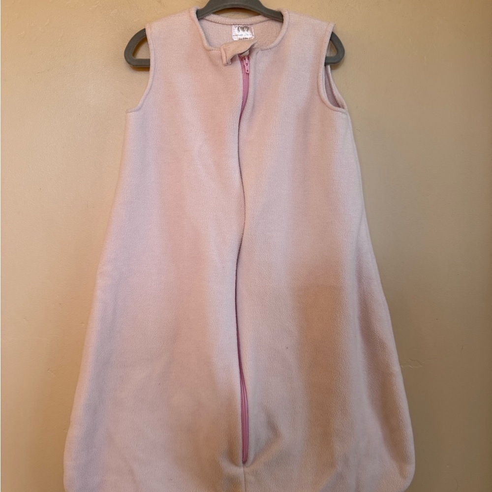 Cozy Pink Sleeveless Kids Sleep Sack 12-18 Months
